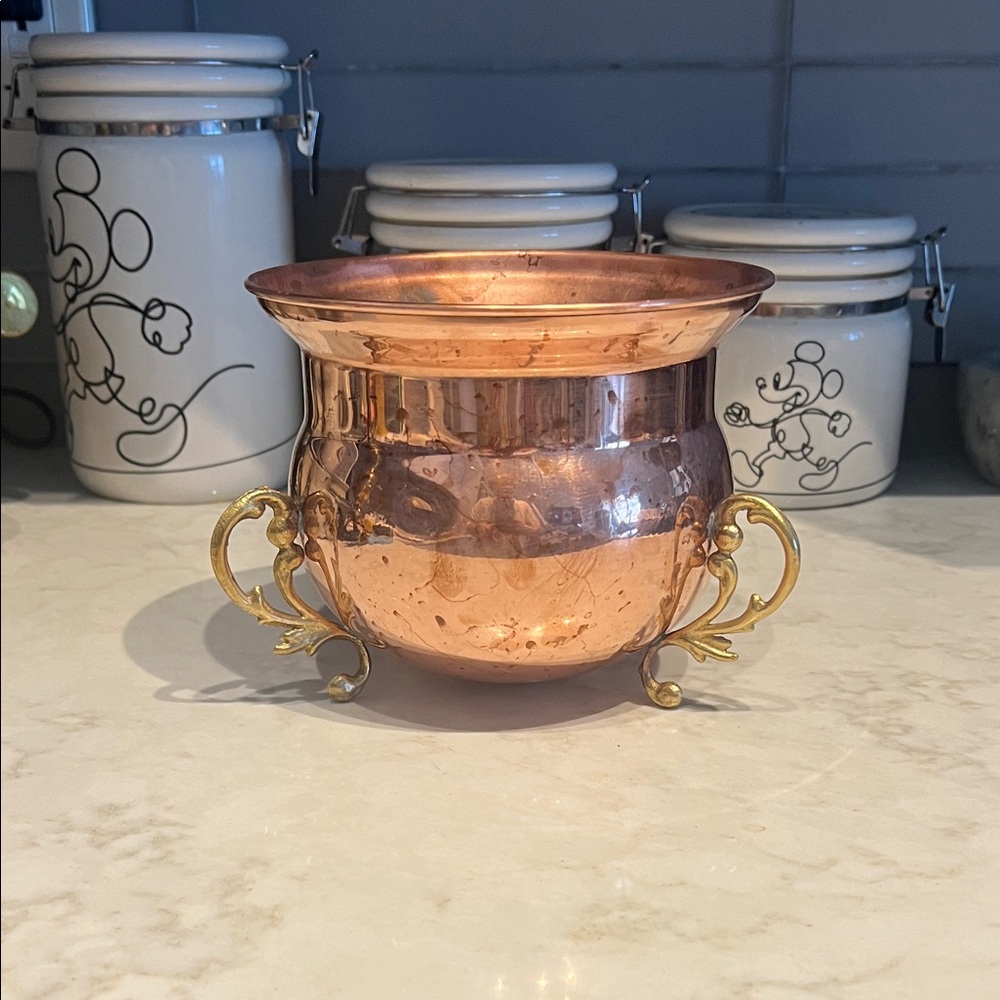 Vintage Copper and Brass Planter